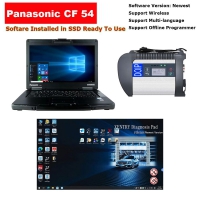 Doip MB SD Connect C4 Multiplexer Mercedes With Panasonic Toughbook CF-54 I5 4G Well Installed V2023.09 Mercedes Benz Xentry Diagnostic Software Ready To Use
