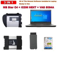 3 in 1 Doip MB Star SD Connect C4 Multiplexer Mercedes + BMW ICOM NEXT + OKI VAS 5054A With Lenovo T430 Laptop and 1TB HDD/SSD Mercedes BMW Audi VW ODIS Software Complete Set Ready to Use