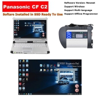 Doip MB Star SD Connect C4 Multiplexer Mercedes & Panasonic CF-C2 Toughbook I5 4G Well Installed V2023.09 Benz Xentry Das Software Ready To Use