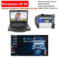 Doip MB Star SD Connect C4 Multiplexer Mercedes With Panasonic CF 53 Toughbook I5 4G Laptop Well Installed V2023.09 Mercedes Benz Xentry Diagnostic Software Ready To Use