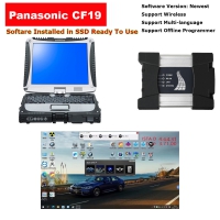 Wifi BMW ICOM NEXT A+B+C Full System With Panasonic Toughbook CF-19 Laptop I5 4G Well Installed V2024.03 BMW ISTA Software Latest Version Support Ready To Use