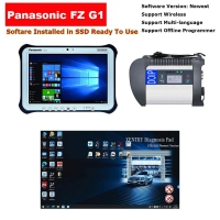 Doip MB SD Connect C4 Multiplexer Mercedes & Panasonic FZ G1 8G I5 3rd Generation Tablet Well Installed V2023.09 Mercedes Benz Xentry Diagnostic Software SSD Ready To Use
