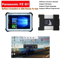 Wifi BMW ICOM Next A+B+C Clone With Panasonic Toughpad FZ-G1 Tablet PC I5 8G Well Installed V2024.03 BMW ICOM Diagnostic Software 1TB SSD Ready To Use