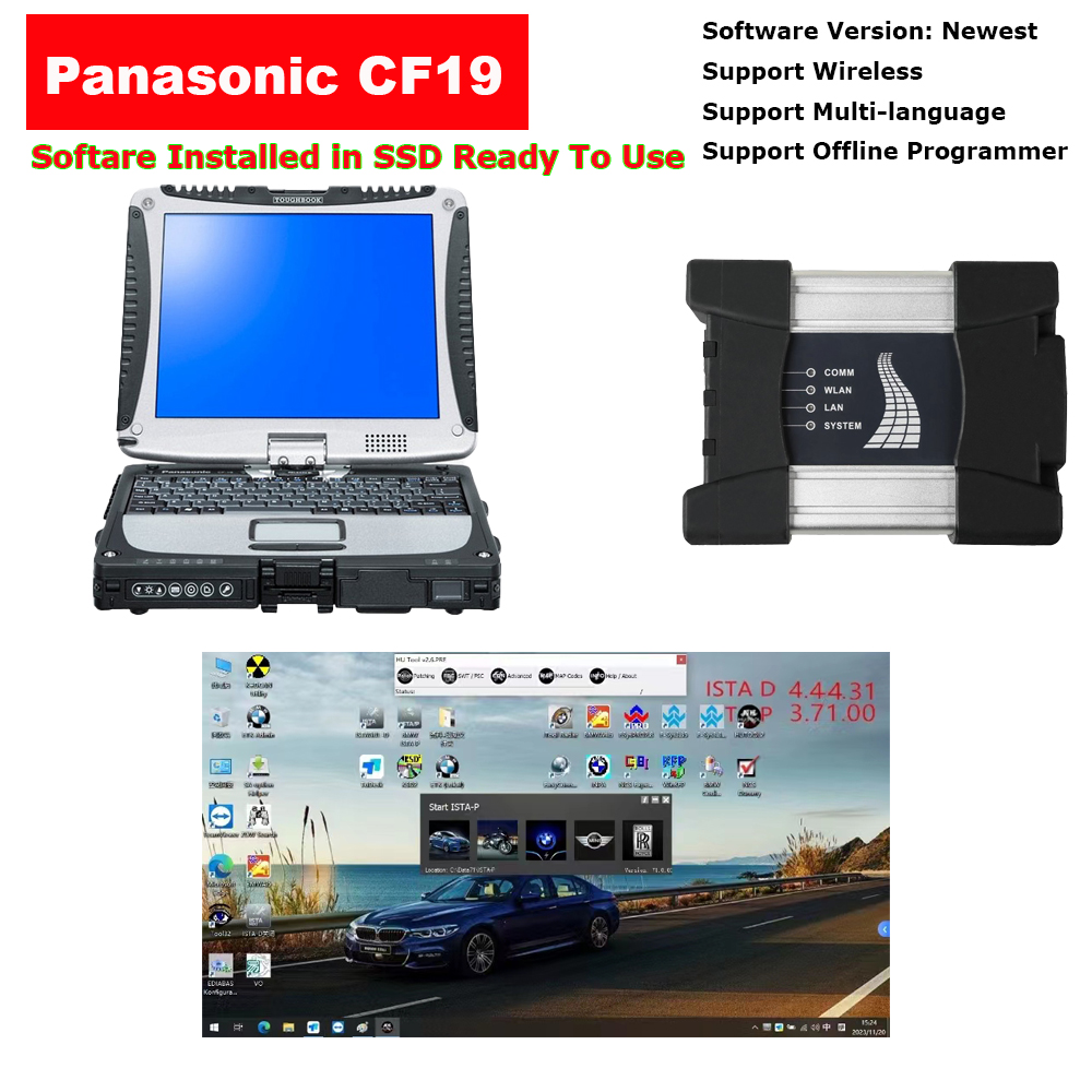BMW ICOM NEXT A+B+C With Panasonic Toughbook CF-19 Laptop